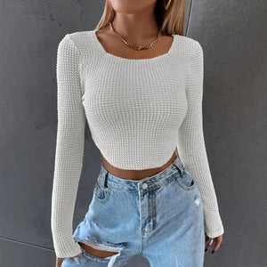 Y2K Knitted Korean Fashion Tight T-Shirt